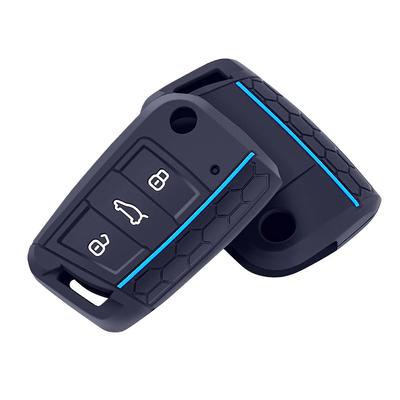 New Car Key Case Cover Remote Fob For Vw Golf 7 Gti Polo T-Cross Touran Tiguan Skoda Octavia Rapid Kodiaq Fabia Seat Ibiza Leon