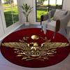 Roman SPQR Round Area Rug,Carpet Rug for Living Room Bedroom Sofa Playroom Decor,Non-slip Floor Mat