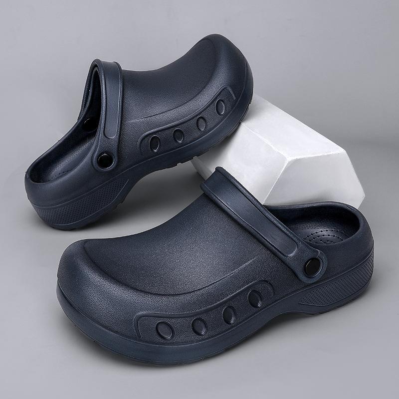 2025 Men's Casual Outdoor EVA Injection Molded Anti Slip Slippers Outsole Comfortable Garden Cloth Waterproof Sandals Size 39-48