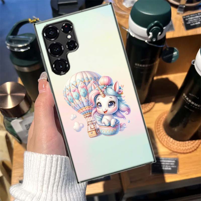 Cute Unicorn Baby Cases Phone Case for Samsung Galaxy S26 Ultra S25 Edge S24 S23 FE S21 Plus S20 S22 Cover TPU Capa Shell Shockp