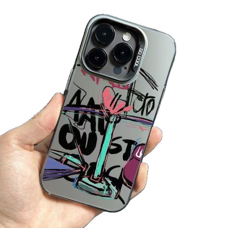 Street Graffiti iPhone 17 Case for 13 Pro Max/14X/16 Pro, Trendy Drop-Proof Design
