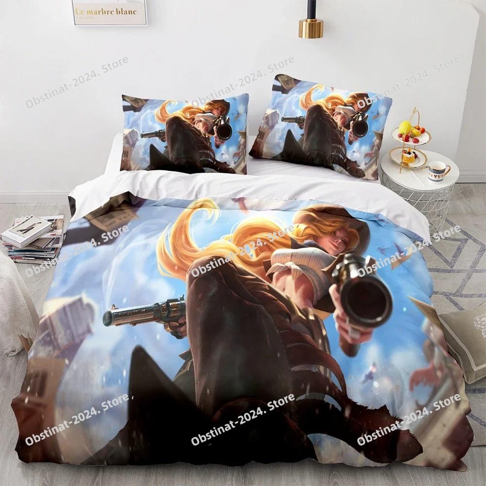 3D Print League of Heroes Bedding Set Single Twin Full Queen King Size Game Anime Bed Set Aldult Kid Bedroom Duvet Cover Sets