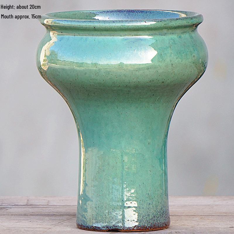 Minimalist Large Coarse Pottery Flower Pot for Succulents and Green Plants