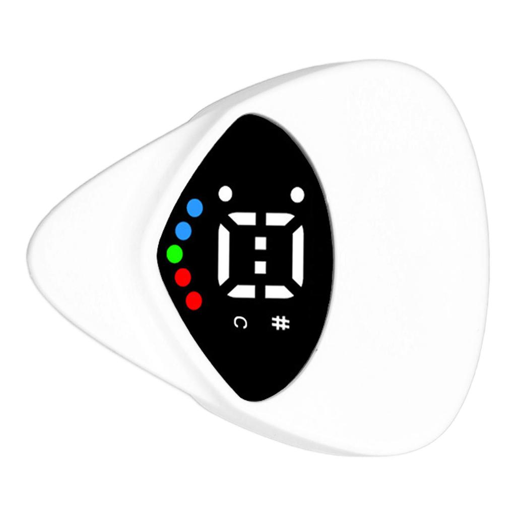 Guitar Two in One Pick Tuner High Sensitivity LED Light Battery Powered 12 Tone Electronic Tuner for Electric Guitar