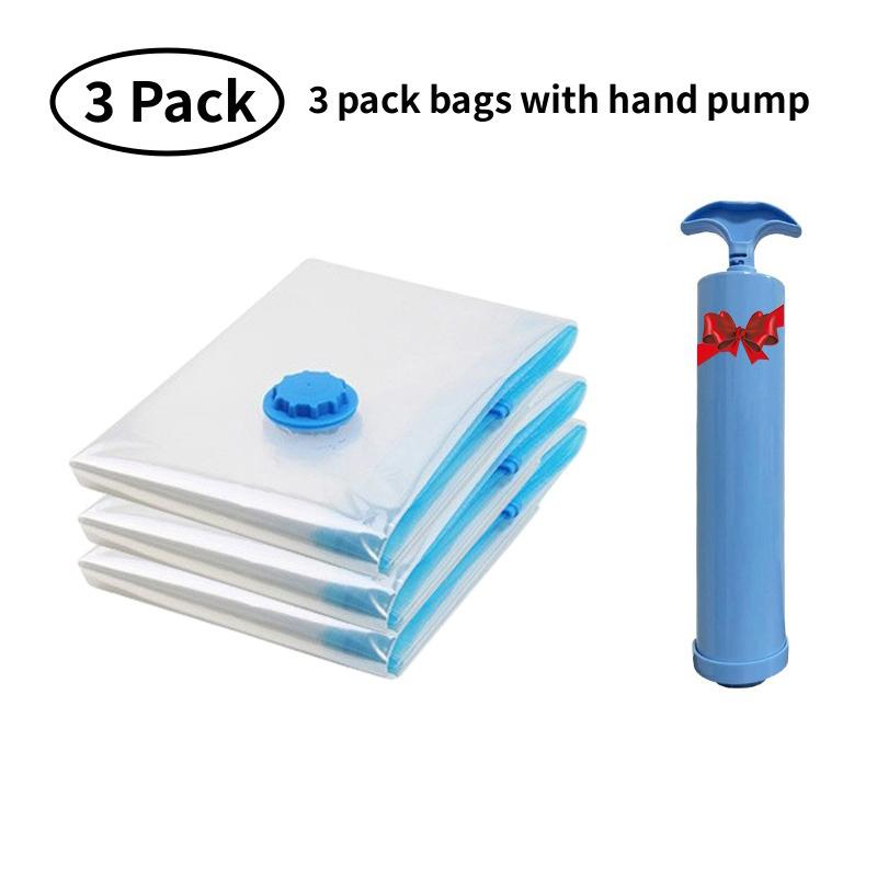 Bolsas de almacenamiento al vacío para guardar ropa, organizador, bolsa sellada al vacío, bolsas que ahorran espacio para almohadas, mantas, bolsas de viaje al vacío