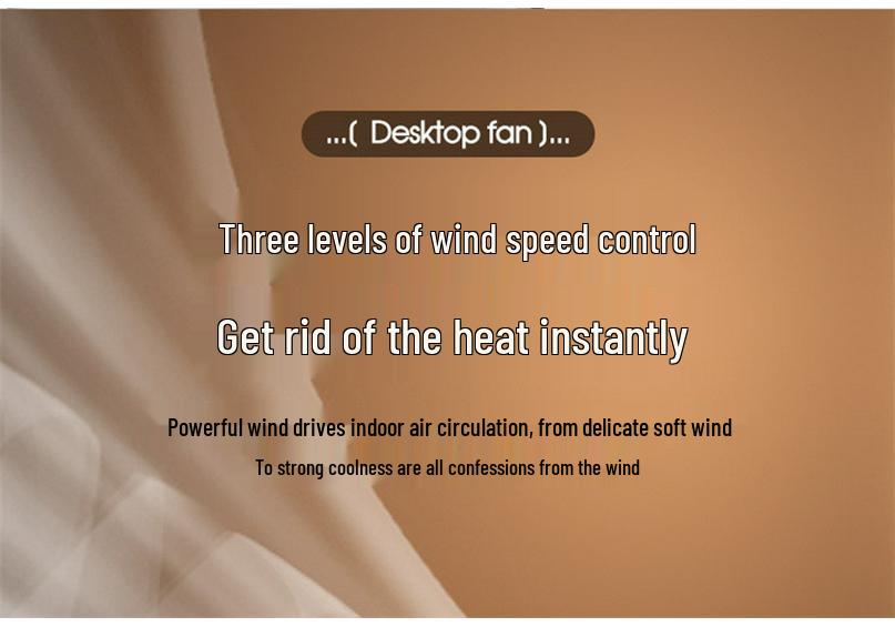 USB Rechargeable Mini Desktop Fan with Long Battery Life