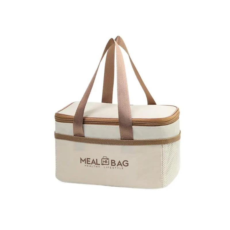 

Large Capacity Tote Bento Bag Insulated Lunch Bag Outdoor Picnic Bag Food Box Storage Ice Cooler Thermal Bag Portable Handheld Insulation Bags S 24.5*16*14CM