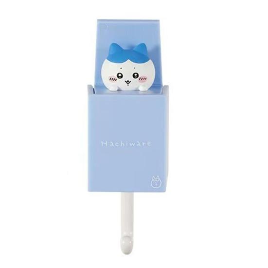 

Cute Adhesive Hook Pop-out Cartoon Animal Wall Hook Decorative Anime Rabbit Cat Entrance Key Hanger Hook for Hanging Coat синий