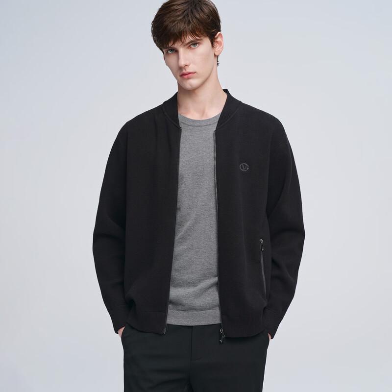 Giovanni Valentino Men's Pure Cotton Baseball Collar Cardigan Jacket