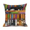 Creative Cute Cat Design Double-Sided Printed Pillow Cover Short Plush Suitable Living Rooms Bedrooms Sofas Throw Cushion Cover