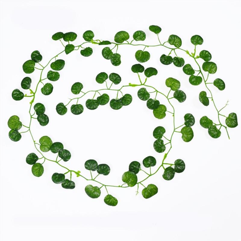 Artificial Plants 2 Meters Leaf Vine Green Dill Leaves Home Decoration Stage Props Wedding Bridal Accessories Hanging DIY Arch