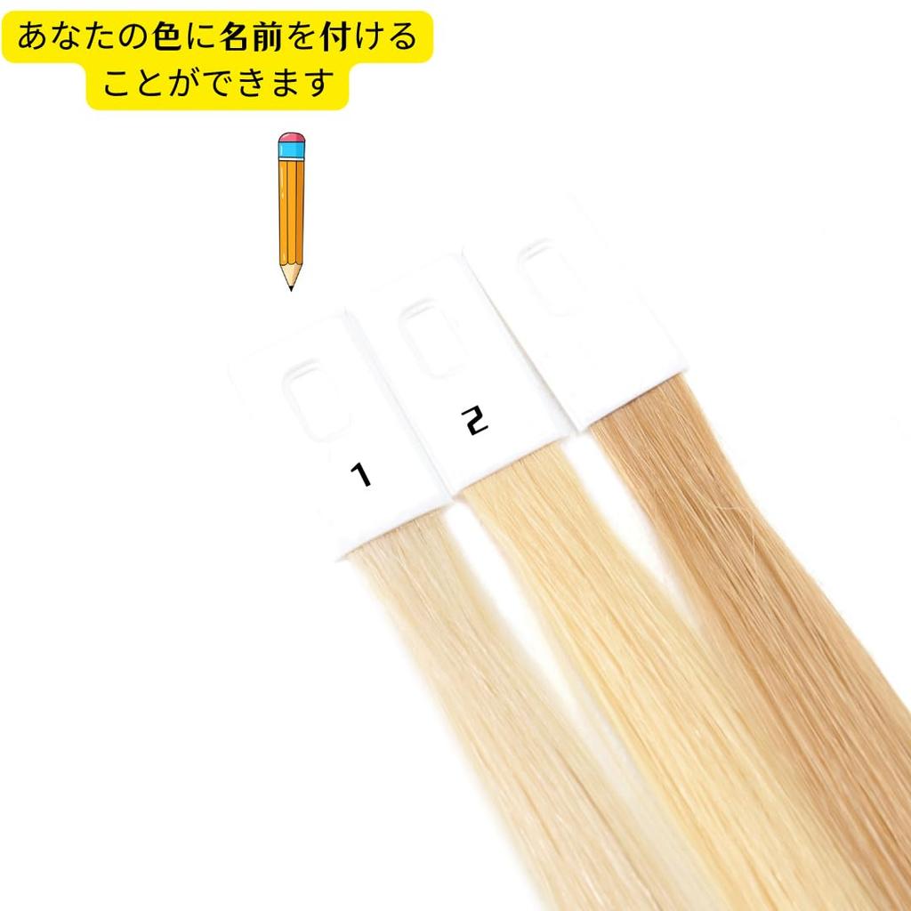 BUMMSEVEN Natürliches Echthaar Bündel Farbset 3 Stück je 10 Stück ca. 20cm Friseur Farbe Haarfarbe Farbkarte 100% Test, Farben,