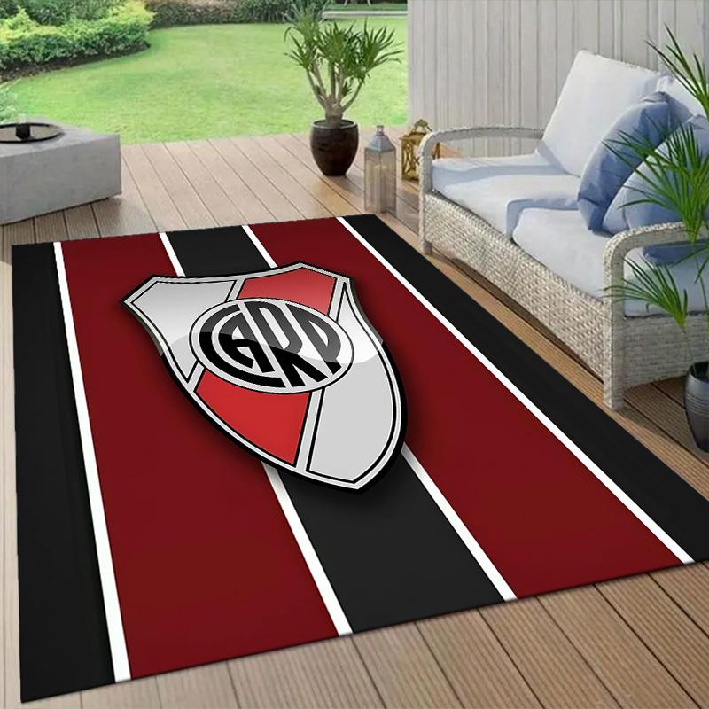 Club Atletico River Plate Flannel Pattern Square Carpet,Area Rug,Carpet Rug for Living Room Bedroom Sofa Playroom Decor,Non-slip Floor Mat
