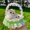 Mother Cat and Kitten with Basket Figurine - Toy Gift for Kids or Girlfriend