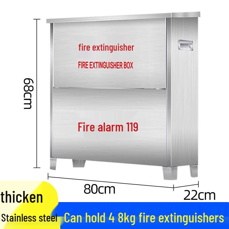 Shao an Stainless Steel Fire Extinguisher Cabinet For 4 x 8kg Extinguishers