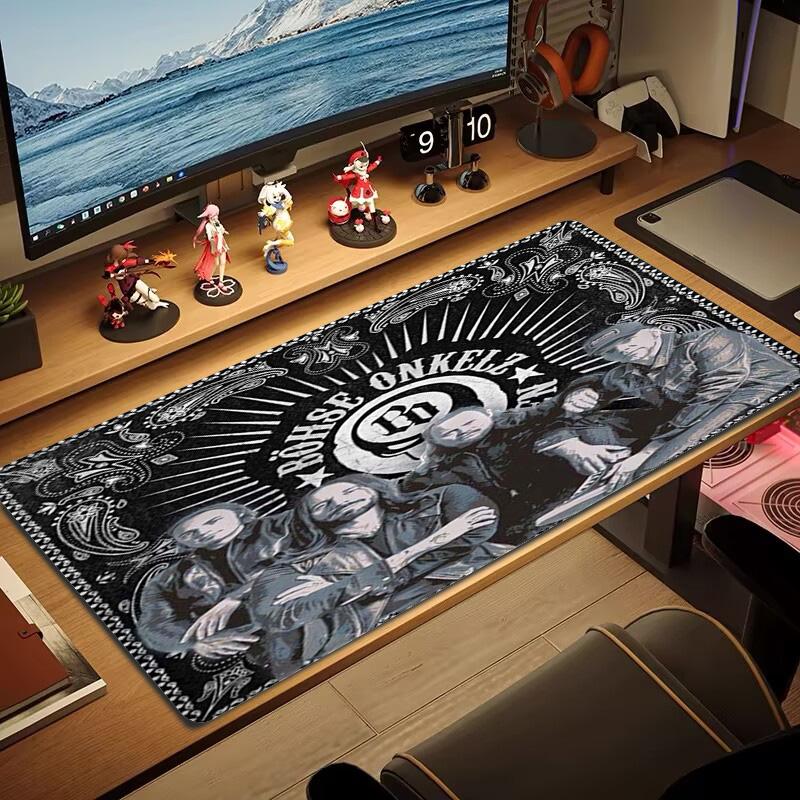 Böhse Onkelz Poster Farbe Mauspads Großes Gaming Tischkissen Rutschfestes Laptop Tablet Großes Mauspads XXL Matte Mini PC Spielmatte Mit Verriegeltem Rand