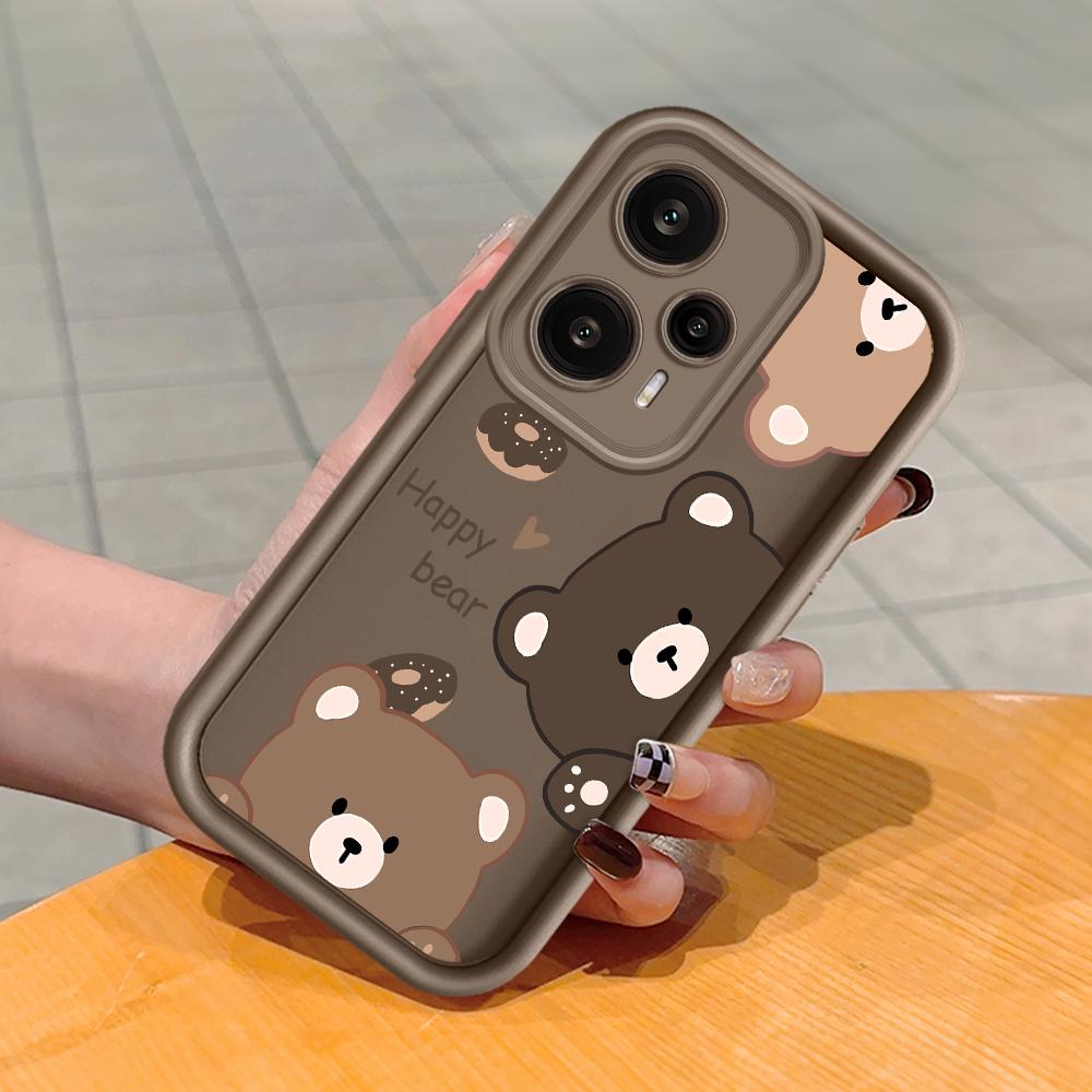 

Мягкий силиконовый квадратный чехол с рисунком лестницы для телефона, полное покрытие, противоударный защитный резиновый чехол для камеры для Xiaomi Redmi Xiaomi 14 коричневый