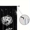 2pc Cosmic black and white planet star pattern curtains   polyester fabric machine washable   suitable for bedroom and living room