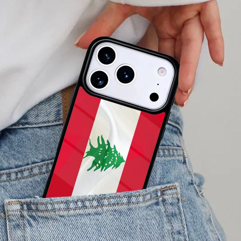

Lebanon Flag Phone Case for iPhone 17ProMax 12 13 14 15 16e 17 Pro Max Plus Air Cover iPhone 14 Pro