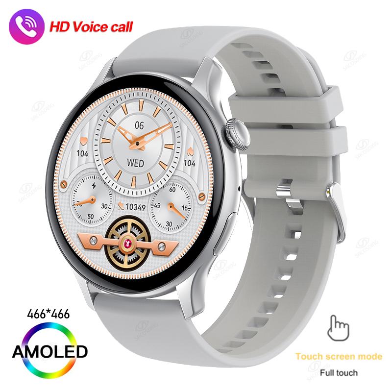 

NFC Bluetooth Call Smartwatch Women AMOLED 1.43 HD экран Всегда отображает время Голосовой помощник Smart Watch Подходит для Xiaomi Apple Phone