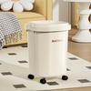Wheeled Large Capacity Trash Bin for Kitchen, Bathroom, Office