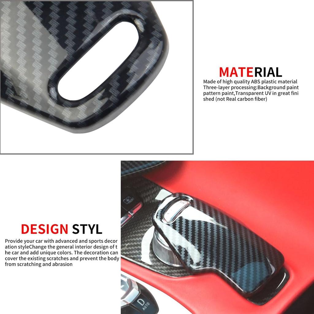 Crosselec Carbon Fiber Gear Shift Panel Cover Trim for Chevrolet Corvette C8 2020-2025(Gear Shift Head)