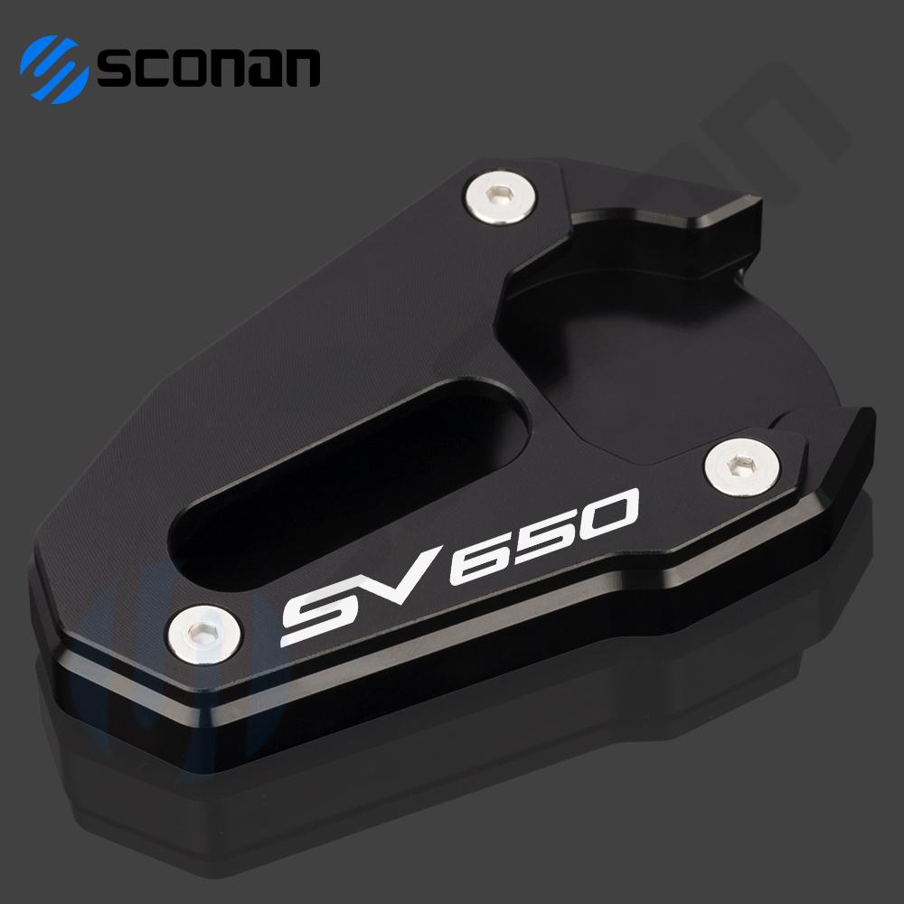 Motorcycle Side Stand Pad Plate For Suzuki SV650 SV650X sv 650x SV 650 SV650 X Kickstand Enlarger Support Extension Pad