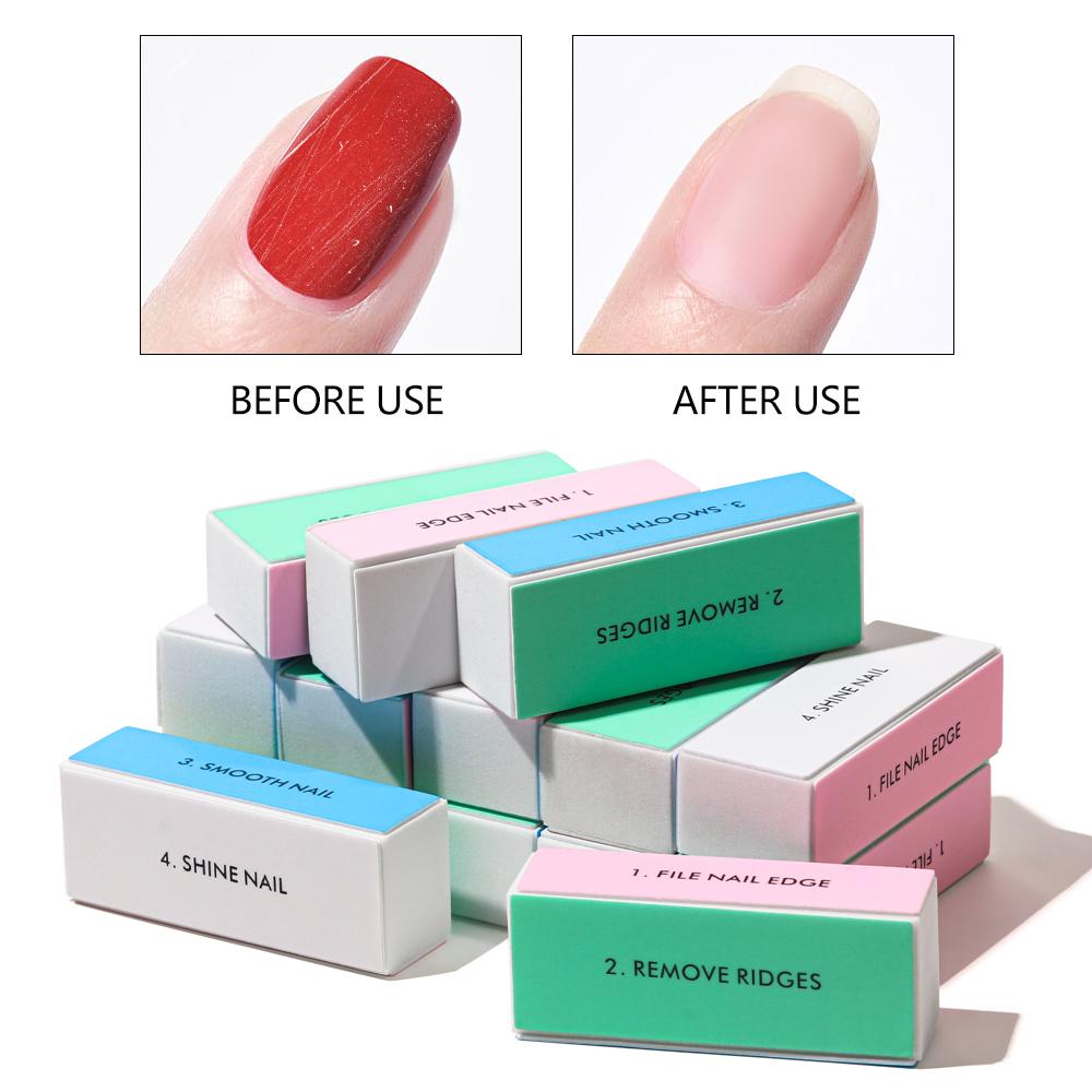 10Pcs Nail Art 100/180 Grit Professional Files Buffer Sponge Block Brush Nail Scissors Kit With Cuticle Nipper Pushers for Women