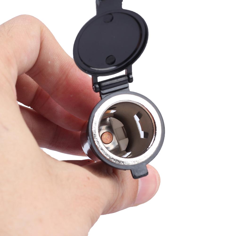 10-1PCS Max 10A Car Cigarette Lighter Waterproof Female Socket Seat with Cover Case 12V-24V Auto Truck Motorcycle Car Accessorie