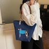 Spring Japanese Embroidered Eco-friendly Women's Shoulder Bag - Trendy, Large Capacity, Lightweight Tote