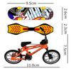 Finger Bike Skateboard Set Mini Alloy Bicycle Toy Skateboard