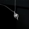 Hot Selling Stylish S925 Silver Rhodium-Plated Waterdrop Shape Pendant Necklace Zircon Trendy for Weddings Parties for Gift