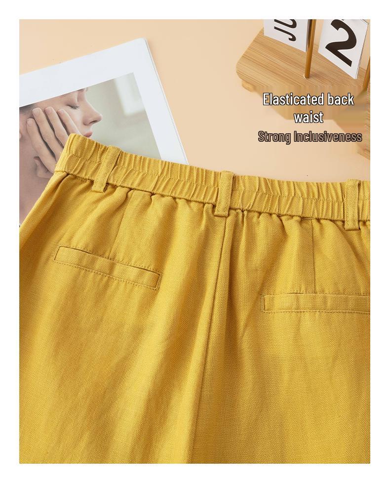 Women's 2026 Summer Tencel Linen High-Waist Anti-Wrinkle Wide-Leg Pants