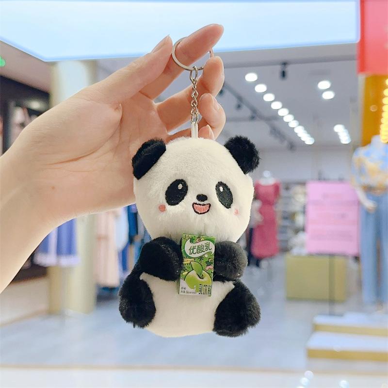 Cute Giant Panda Plush Keychain Pendant Doll Claw Machine Toy Small Gift
