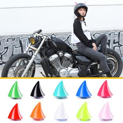 2PCS Multicolor Helmet Devil Horns Motorcycle Electric Bike Car Styling Decoration Helmet Stickers Long Short Parts