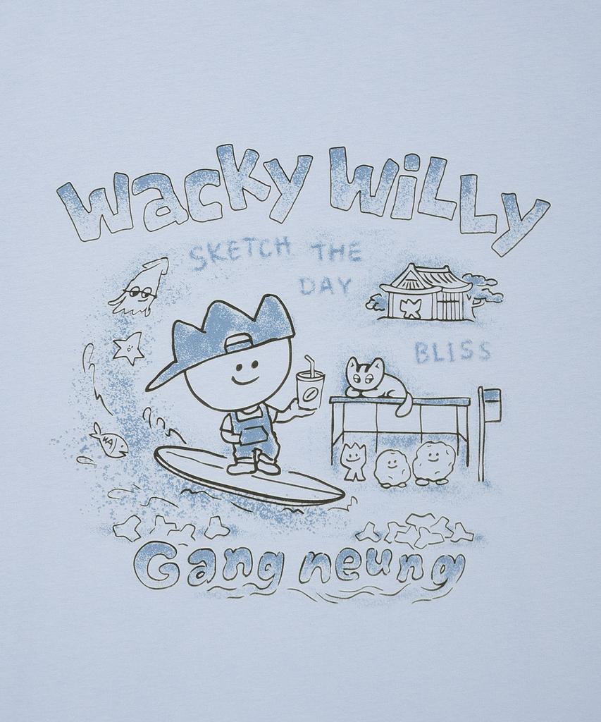 WACKY WILLY Kiki Travel Series Gangneung T-Shirt Blue