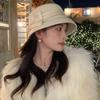 Top Hat Autumn and Winter Australian Woolen Flat Top Bow Fisherman Hat Autumn and Winter Elegant Basin Hat