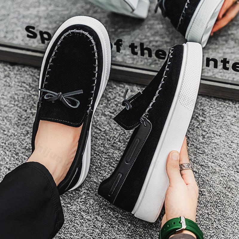 Fashion 2025 Autumn New Retro Shallow Mouth Thick Soled Single Shoes for Men Versatile Comfortable Fashion Niche Designed Chunky Loafers
