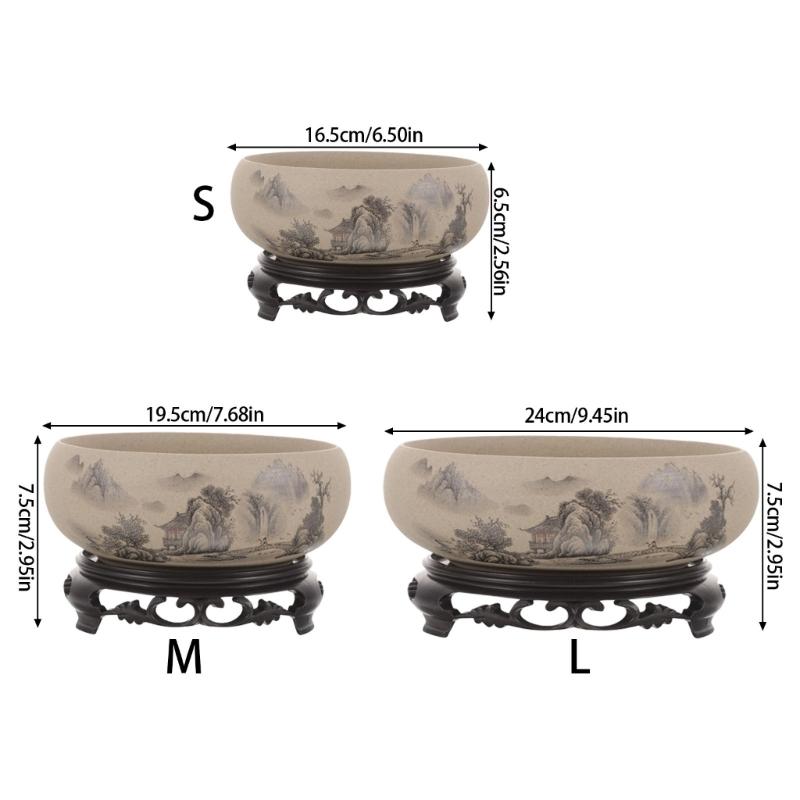 Artistic Ceramic Planter With Smooth Glazes Elegant Plant Pot With Inks Art for Succulents Home Office Decoration