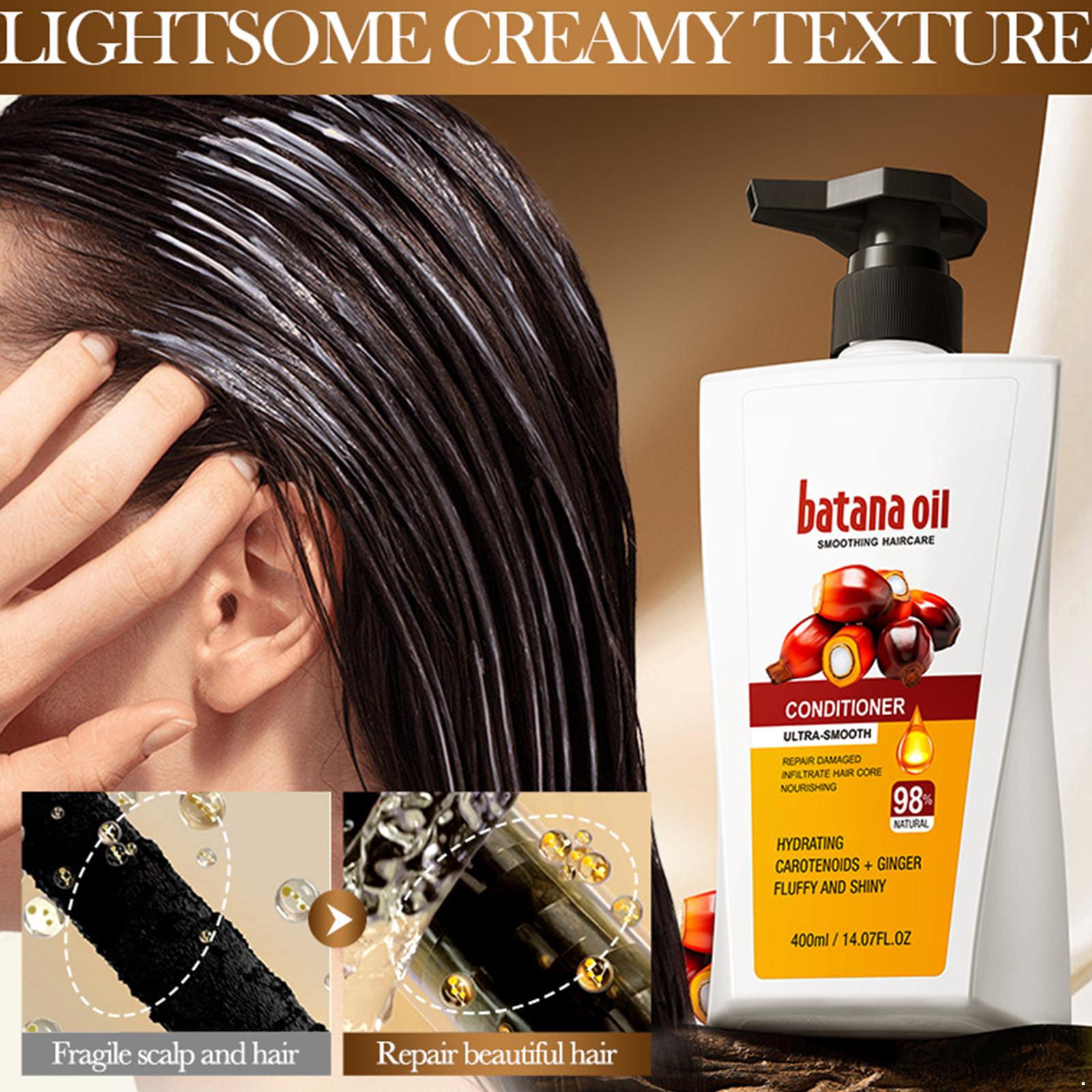 

Кондиционер для волос с маслом батана для ежедневного использования для мужчин и женщин, способствует здоровому росту волос при истончении, для вьющихся и прямых типов волос One Size белый