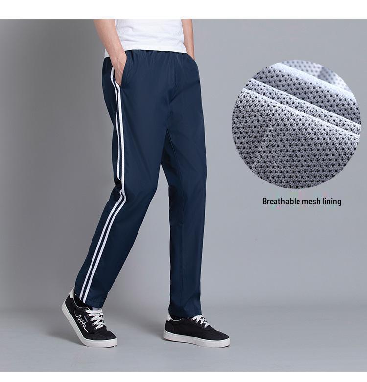 Thin Mesh Stripe School Uniform Pants for Junior & Senior High Students - Spring, Autumn, Summer