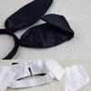 Women Girls Rabbit Ears Headband Collar Bowtie Cuff Bunnies Tail Easter Bunnies Costume Set for Halloween Cosplay Party