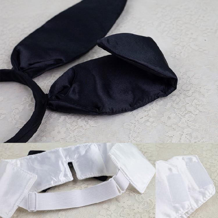 Frauen Mädchen Hasenohren Stirnband Kragen Fliege Manschette Häschen Schwanz Osterhasen Kostüm Set für Halloween Cosplay Party