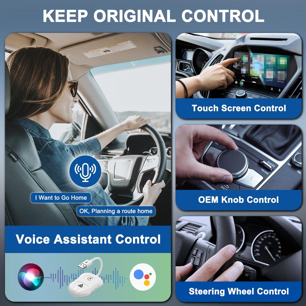 Bezdrátový adaptér CarPlay Převést kabelové připojení na bezdrátovou technologii Plug & Play