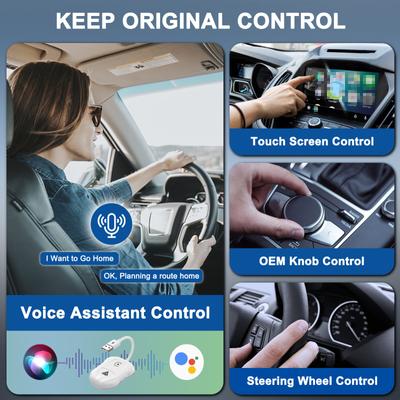 CarPlay Wireless Adapter Convert Wired To Wireless Plug & Play Converts