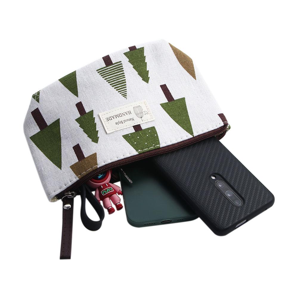 Canvas Wash Pouch Portable Animal Pattern Storage Bag Makeup Bag Cosmetic Organizer Toiletry Case