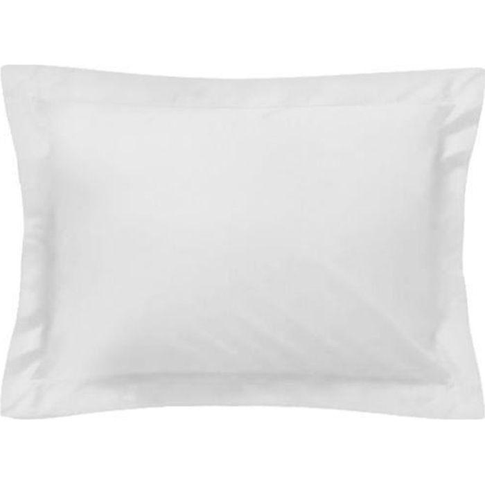 Rectangular Pillowcase - Made In France - White - 50 X 75 Cm - 100% Cotton - 57 Threads