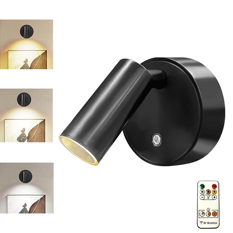 Rechargeable Wireless Wall Lamp,LED Wall Sconce 360° Rotation Nordic Modern Nordic Bedroom Lighting for Hallway Corridor Stairs