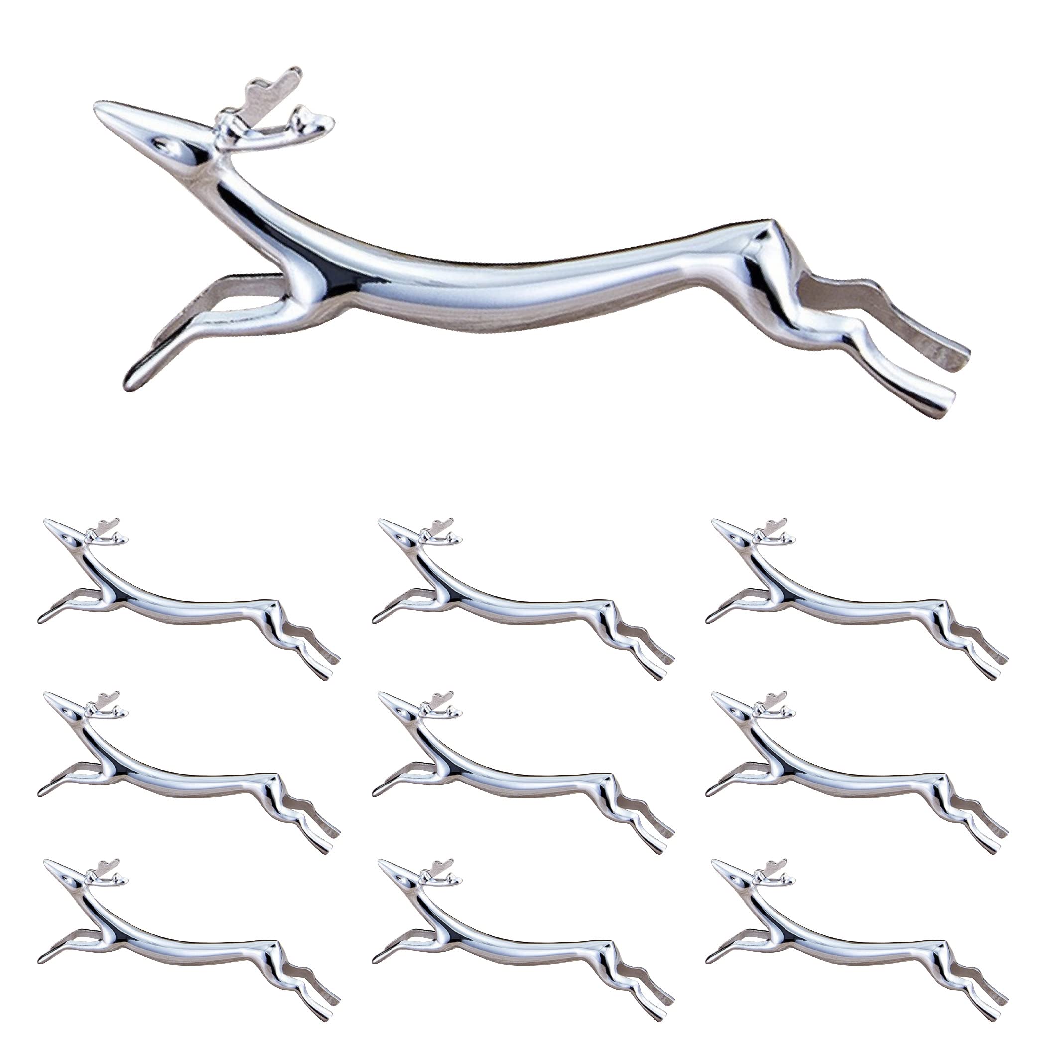 HAMILO Chopstick Deer Nordic Zinc Restaurant Use 10-Piece Rest/Cutlery Rest, Design, Style, Alloy,