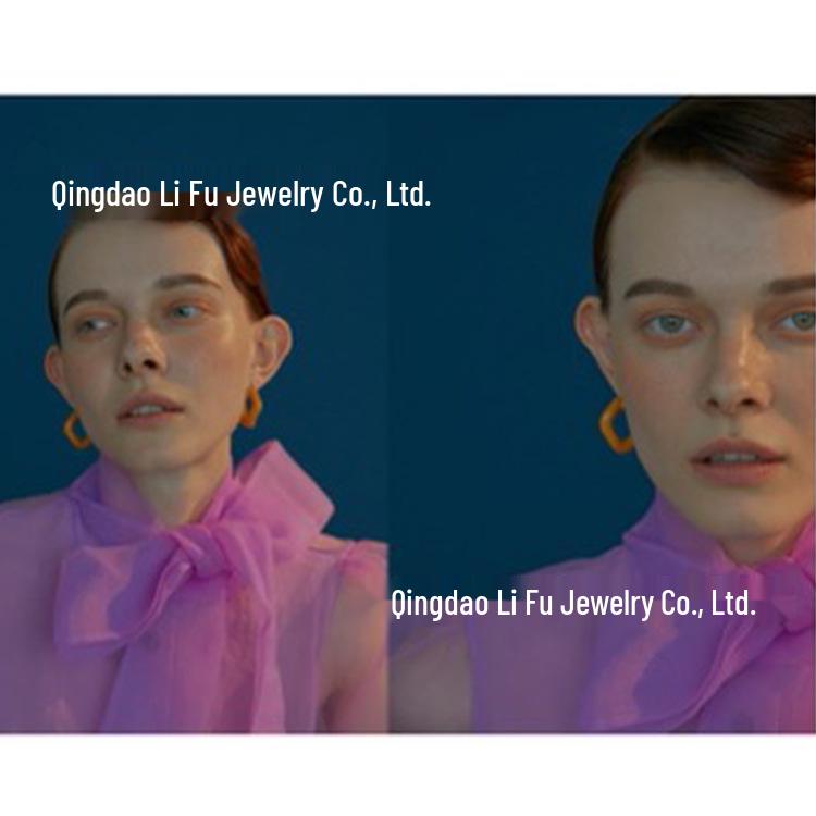 Lisa Style 2021 Trendy Geometric Round Earrings: Light Luxury Design